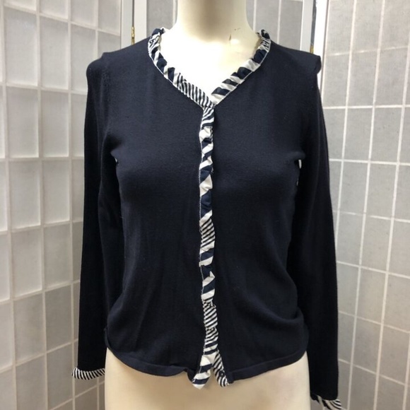 Emma James By Liz Claiborne,Woman,Two Sweaters $16 Each,Black,White,Sz S,VNeck.! - Picture 2 of 12